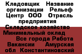 Кладовщик › Название организации ­ Рельеф-Центр, ООО › Отрасль предприятия ­ Складское хозяйство › Минимальный оклад ­ 28 000 - Все города Работа » Вакансии   . Амурская обл.,Константиновский р-н